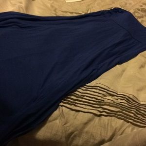 Blue maxi skirt.